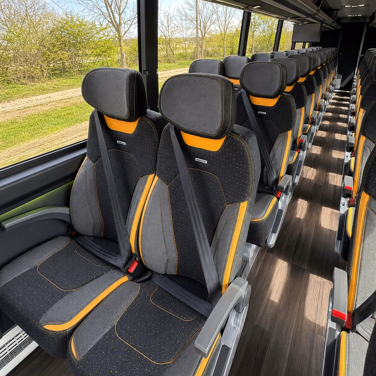 north las vegas charter bus interior